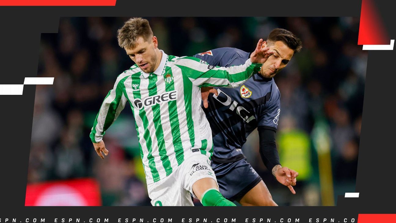 [ad_1] Rayo Vallecano și Betis se întâlnesc luni, 15 decembrie, la Estadio de Vallecas în cadrul ultimei etape a LaLiga, începând cu ora 17:00 (ARG/URU/CHI) și 15:00 (COL/PER/ECU), transmisie în direct pe DSports