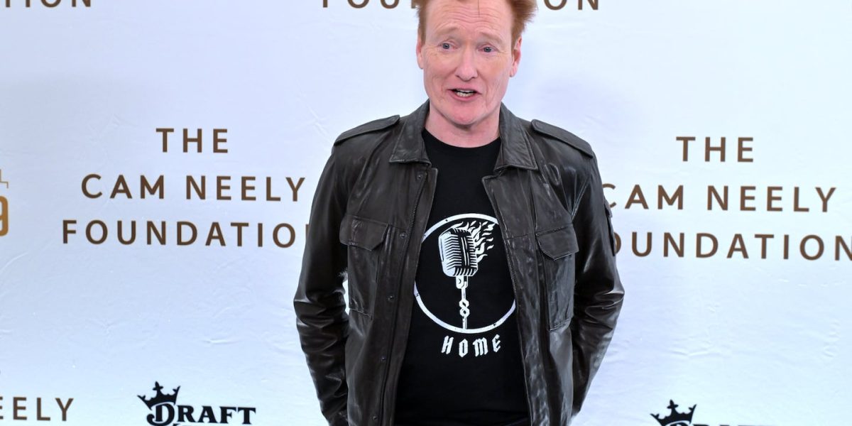 Conan O'Brien on the red carpet before the "Comics Come Home" show on Nov. 8, 2025 at the TD Garden in Boston.