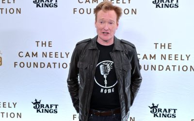 Conan O'Brien on the red carpet before the "Comics Come Home" show on Nov. 8, 2025 at the TD Garden in Boston.