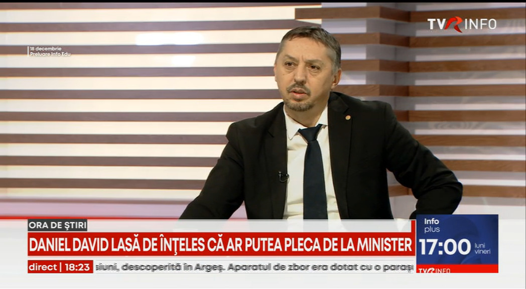 ”Nu am şi nu vizez o carieră politică. Cred că mi-am adus contribuţia şi am tot amânat plecarea de foarte multe ori”. Daniel David lasă să se înțeleagă că ar putea să plece de la ministerul Educației