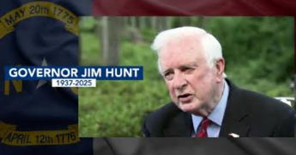 Fostul guvernator al NC, Jim Hunt, a decedat la 88 de ani