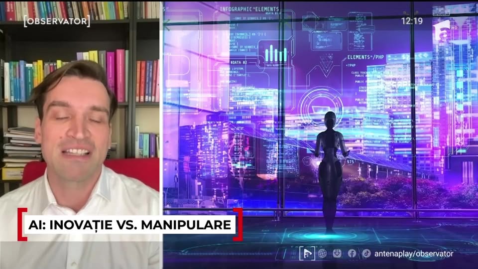 Antena 1 a difuzat marți o emisiune în direct în care s-a discutat despre activitatea comisiei parlamentare dedicate inteligenței artificiale