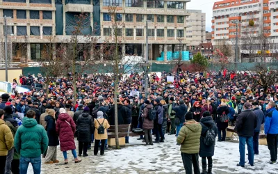 Protest în Gheorgheni împotriva majorării taxelor și a UDMR