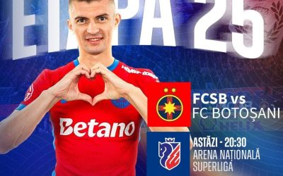 FCSB și FC Botoșani se confruntă în meci decisiv pentru play-off, la 20:30.
