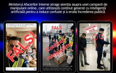 Campanie cu personaje AI de polițiști și jandarmi, DNSC avertizează: „Exploatează emoțiile”