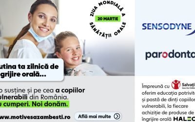Mii de copii vulnerabili din comunitățile defavorizate din România vor beneficia, în următoarele luni, de produse de igienă orală, într-un proiect susținut de parteneriatul dintre Haleon România și organizația Salvați Copiii