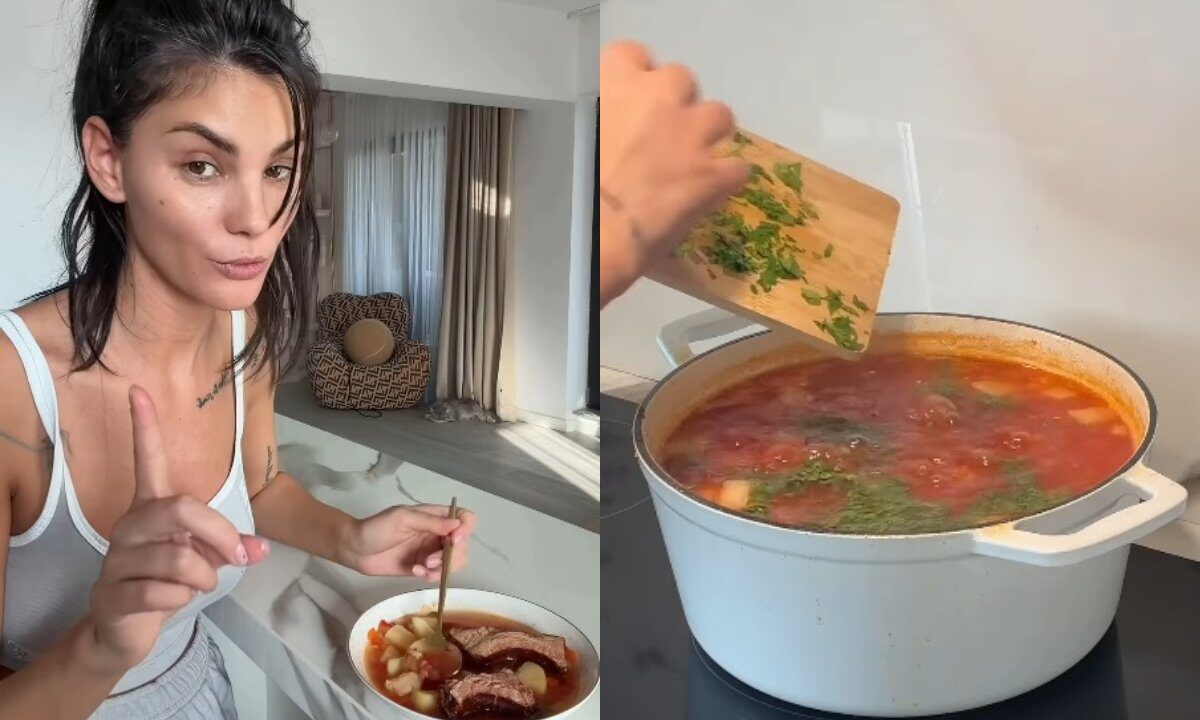Ramona Olaru ne împărtășește rețeta de ciorbă cu afumătură