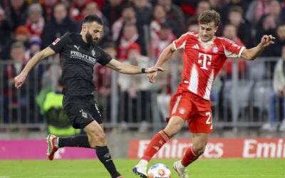 Bayern Munchen a trecut ușor de Borussia Monchengladbach, scor 4-1, consolidându-și poziția de lider în Bundesliga și făcând un pas decisiv spre cel de-al 11-lea titlu consecutiv în Bundesliga
