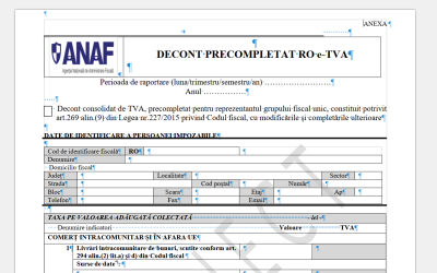 ANAF modifică formularul 300 pentru e-TVA în 2026