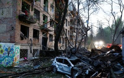 Capitala Ucrainei, Kiev, se află din nou în centrul unui val de distrugeri provocate de atacurile rusești