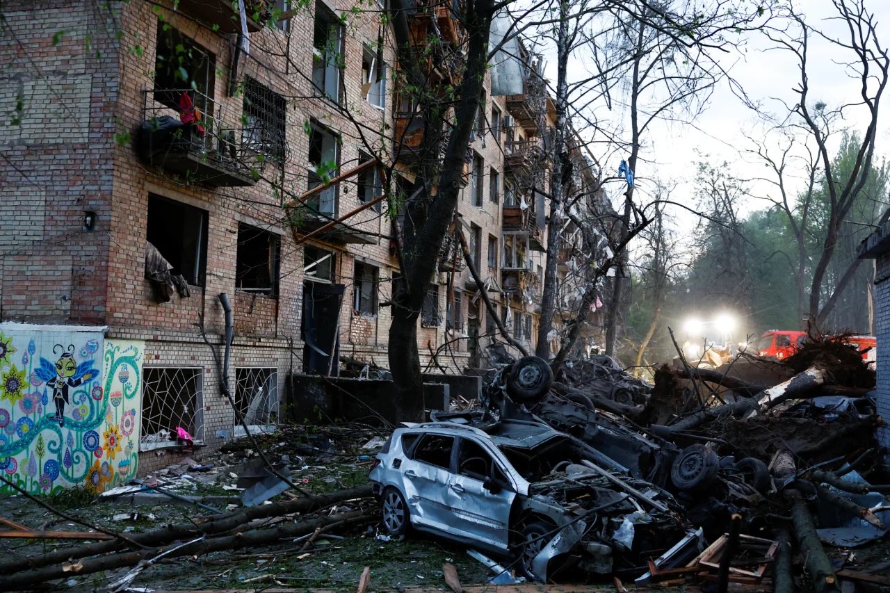 Capitala Ucrainei, Kiev, se află din nou în centrul unui val de distrugeri provocate de atacurile rusești