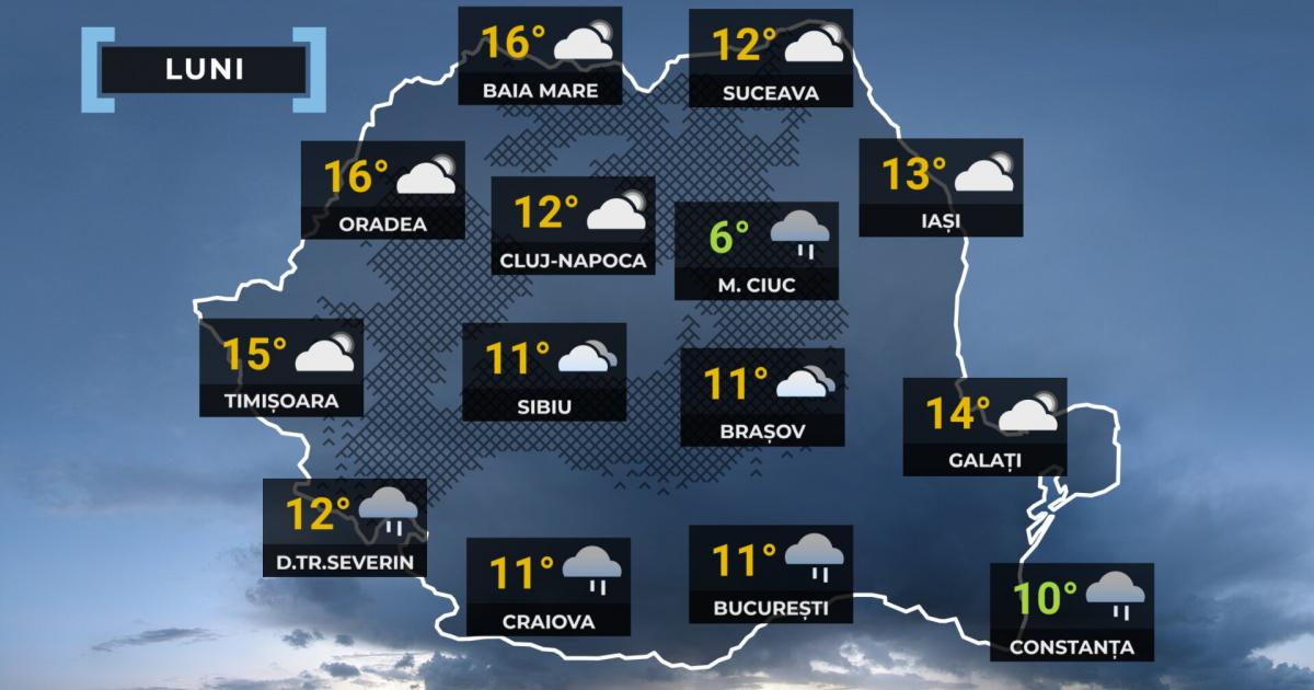Vremea schimbătoare a ambiantului meteorologic din ultimele zile continuă să mențină românii în stare de alertă, anunțând o săptămână dominată de ploi, temperaturi scăzute și fenomene meteo neașteptate