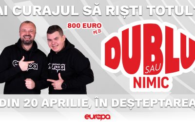 Reîncepe Dublu sau Nimic la Europa FM: Premii mari pentru ascultători