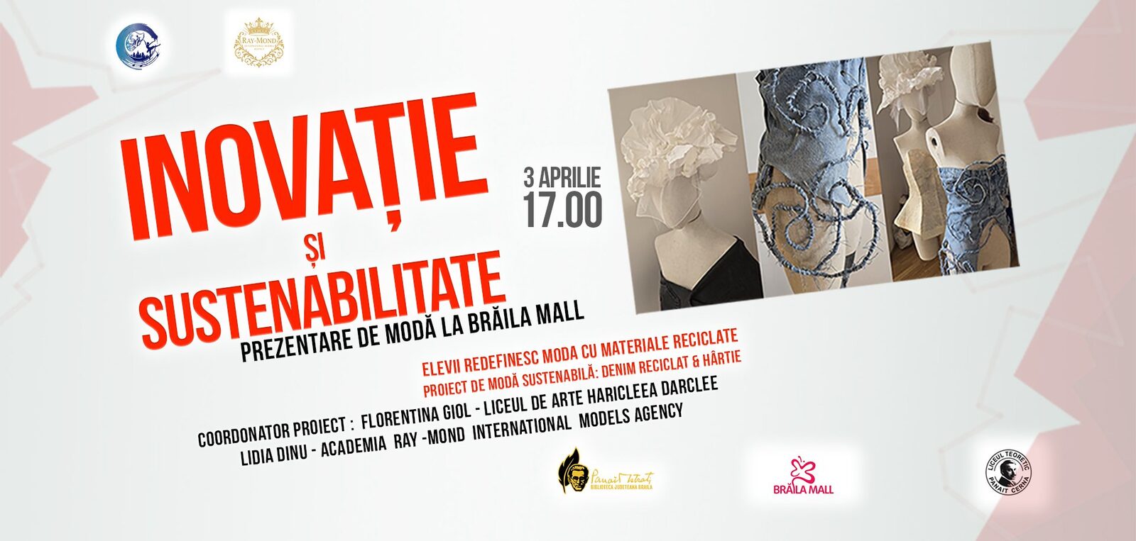 Brăila Mall găzduiește vineri, 3 aprilie, în zona Cinema City, o eveniment dedicat modului în care moda și sustenabilitatea pot merge mână în mână