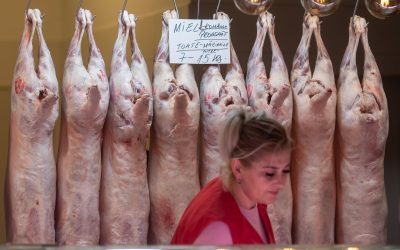 Prețul carcasei de miel se menține în piețele din Arad la același nivel ca anul trecut, fiind commercializat cu 60 de lei kilogramul