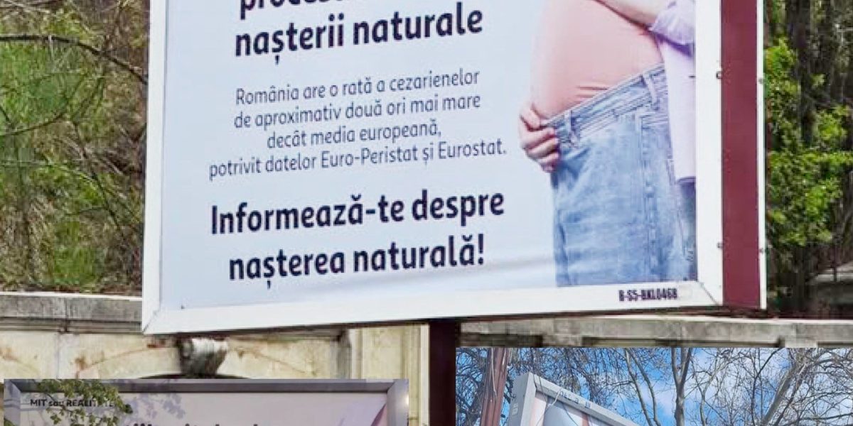 Panouri pro-naștere naturală în București: Parlamentar, avertisment dur