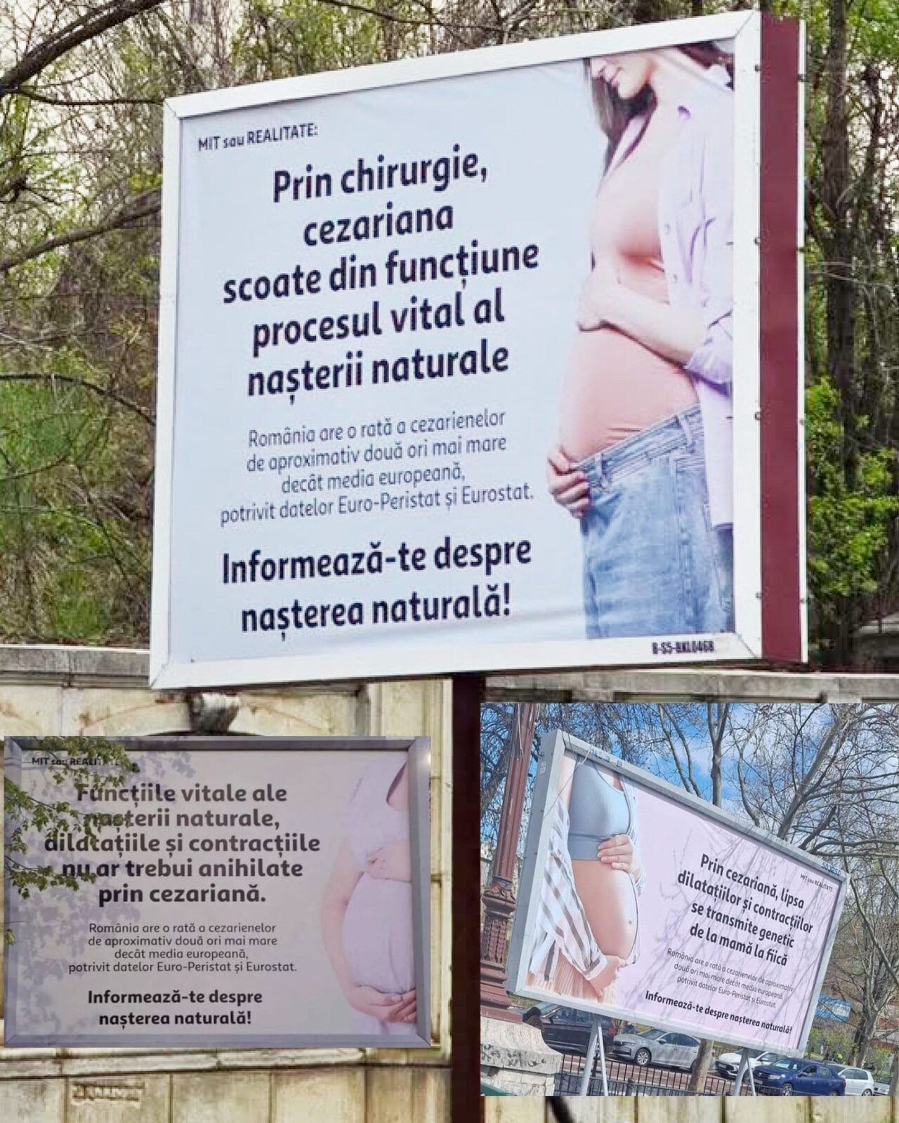 Panouri pro-naștere naturală în București: Parlamentar, avertisment dur