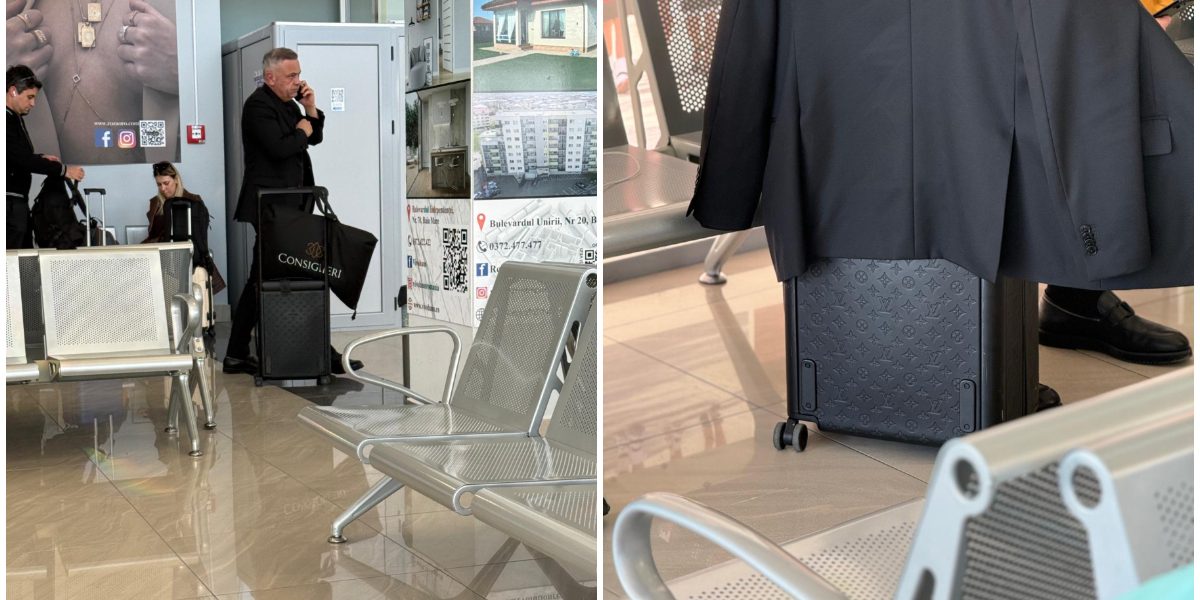 Barbu, ministrul PSD, etalează o valiză Louis Vuitton de lux
