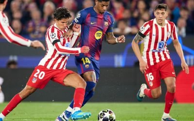 Atletico Madrid a învins FC Barcelona în deplasare, scor 2-0, într-un meci arbitrat de românul Istvan Kovacs, în turul sferturilor Champions League, miercuri seara