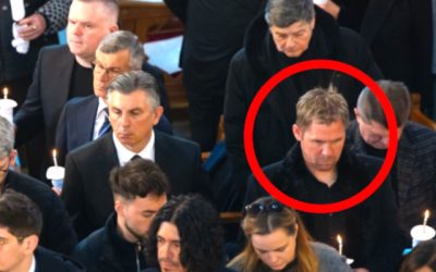 Apariție bombă la înmormântarea lui Mircea Lucescu. Cine era „străinul”