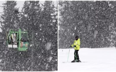 A nins ca-n decembrie în stațiuni! Turiștii, derutați: Paște sau Crăciun?