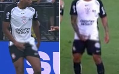 Gest obscen pe teren: Un fotbalist de la Corinthians, eliminat după VAR