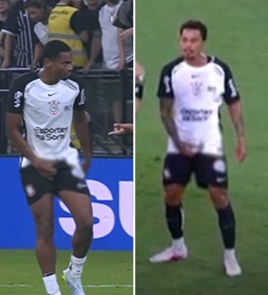 Gest obscen pe teren: Un fotbalist de la Corinthians, eliminat după VAR