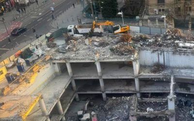 Șantierul AFI Central Tower: Imagini din inima Bucureștiului, pe Calea Victoriei