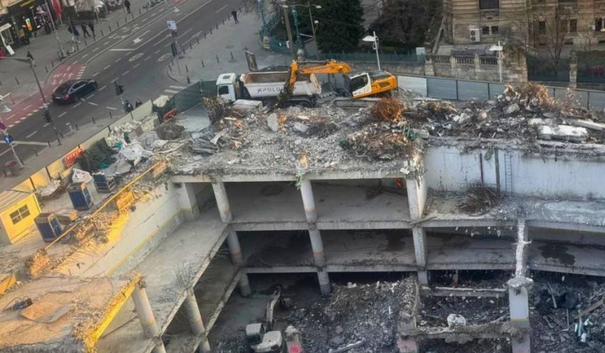 Șantierul AFI Central Tower: Imagini din inima Bucureștiului, pe Calea Victoriei