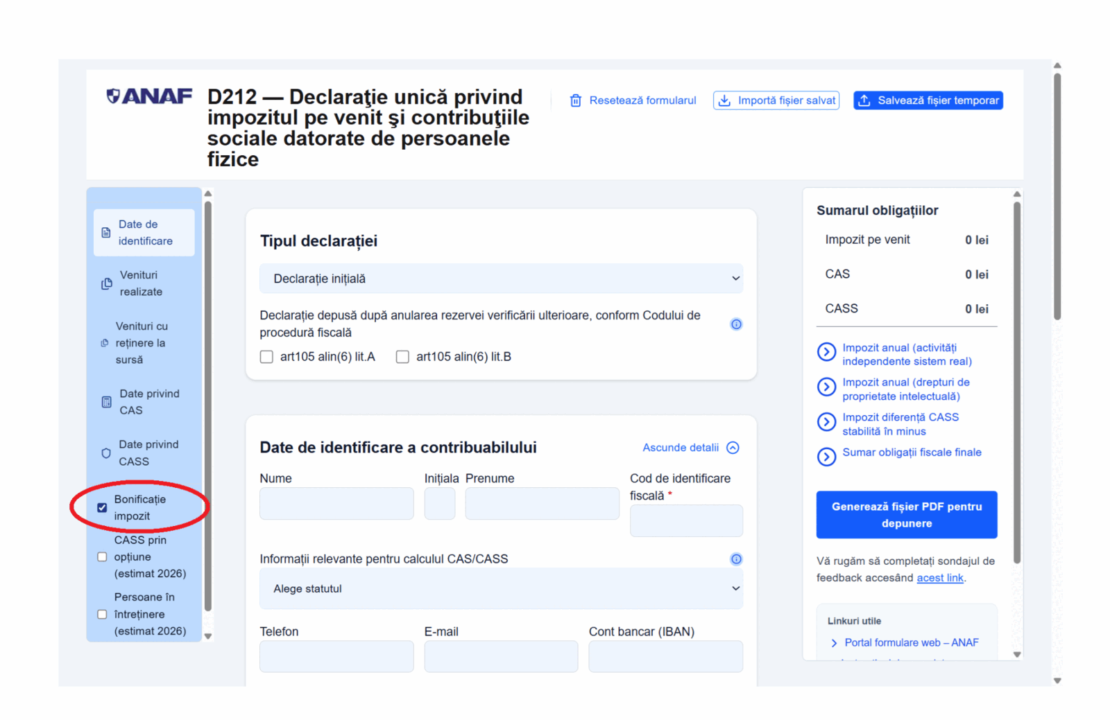 Bani pentru PFA, chirii, crypto: Cum completezi declarația unică 2026?