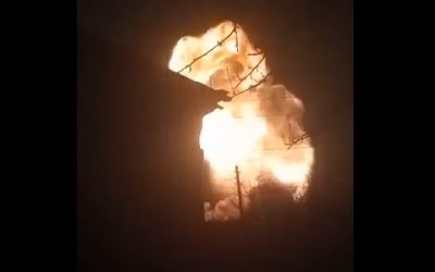 Incendiu major la portul rusesc Tuapse, Krasnodar, după atac cu drone