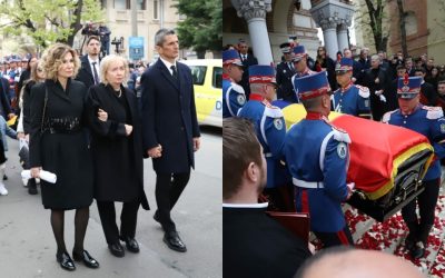 Lacrimi și durere: Neli Lucescu, sfâșiată la înmormântarea lui Mircea