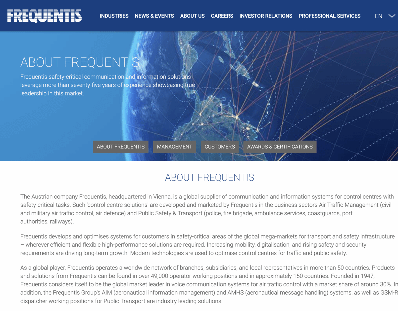 Frequentis România înregistrează o creștere semnificativă a cifrei de afaceri în 2025 Frequentis România, subsidiara a grupului austriac Frequentis AG, specializată în dezvoltarea de software pentru managementul traficului aerian și siguranța publică, a încheiat anul 2025 cu o cifră de afaceri de 95 milioane de lei (aproximativ 18,9 milioane de euro)