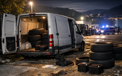 Doi bărbați din Bulgaria au fost identificați de polițiștii austrieci după ce și-au uitat actele de identitate în duba folosită pentru furtul a sute de anvelope din apropiere de Salzburg