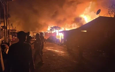 Incendiu în MALAEZIA: Satul mistuit de flăcări, sute de oameni fără adăpost
