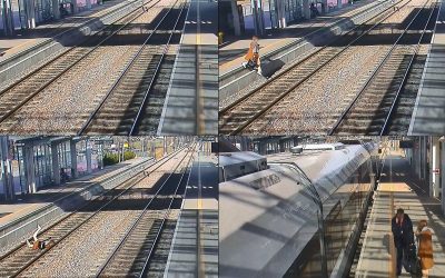 Tânără filmată căzând pe șine în Polonia, în timp ce vorbea la telefon