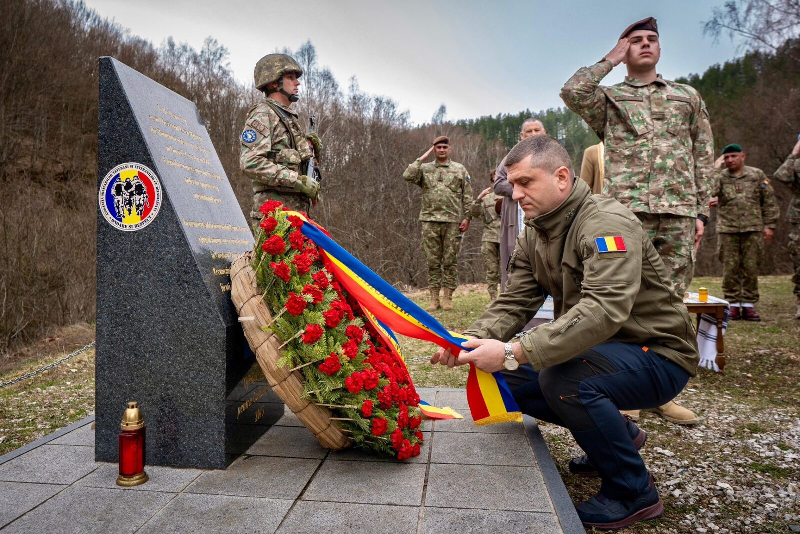 Lari Brînzan, cu lacrimi în Bosnia: Omage pentru eroul căzut după ’90