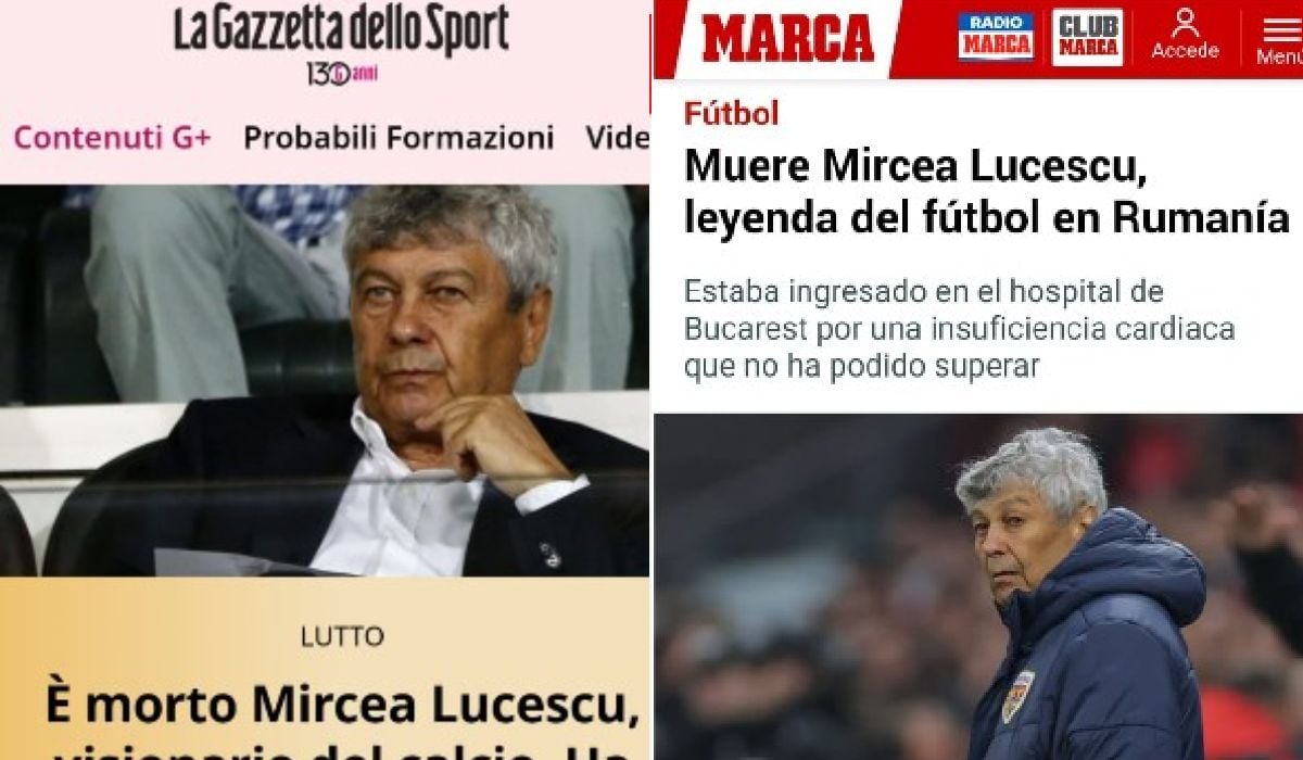 Într-o seară dedicată confruntărilor de foc din Champions League, marile publicații sportive au lăsat rezultatele din teren în plan secund pentru a aduce un ultim omagiu unei legende