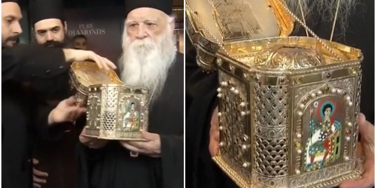 Moaștele Sfântului Gheorghe, la Mănăstirea Pantocrator din Teleorman: Cozi uriașe