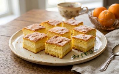 Prăjitură turnată cu Hochland Creme Clasic și portocale: Un deliciu!