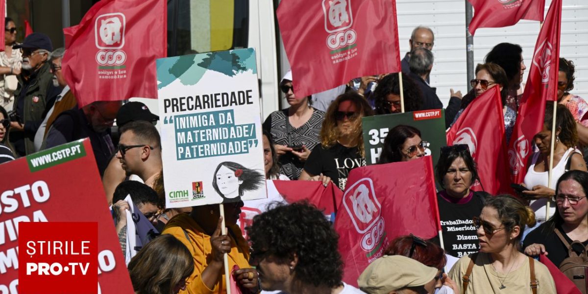 Lisabona, scena protestelor masive: Zeci de mii de oameni, împotriva reformelor muncii