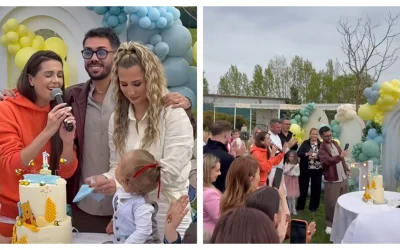 Amir, fiul Claudiei Puican și al lui Nicoară, a ales de pe tavă la tăierea moțului