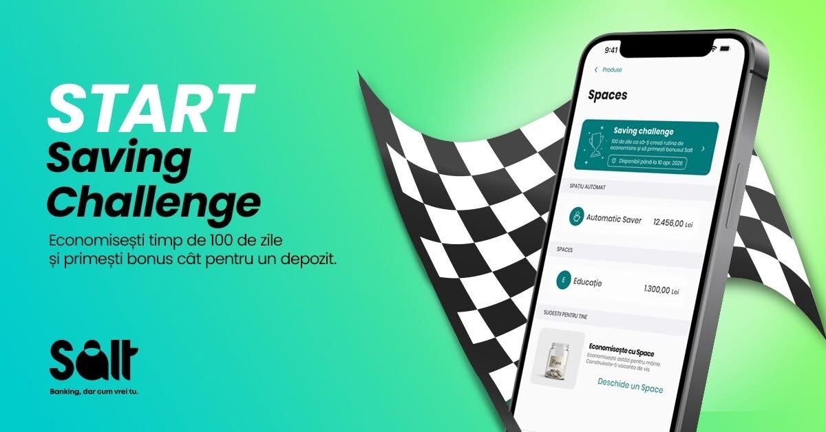 Salt Bank marchează doi ani de activitate și lansează un nou produs menit să stimuleze disciplina în economisire, numit „Saving Challenge”