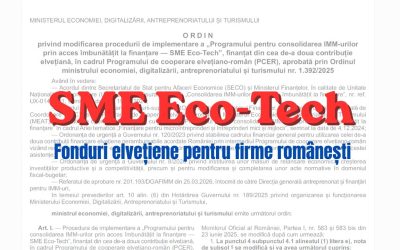 Fonduri elvețiene de 288 milioane lei pentru firmele din România, schimbate