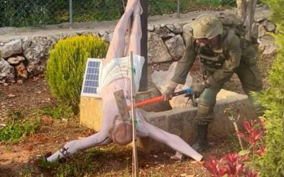 Soldat ISRAELIAN, sancționat drastic după ce a vandalizat statuia lui IISUS din Liban
