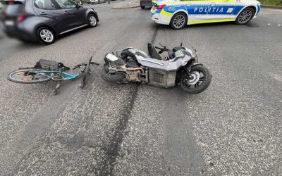 Timișoara: Biciclist, accidentat grav după ce a trecut pe roșu