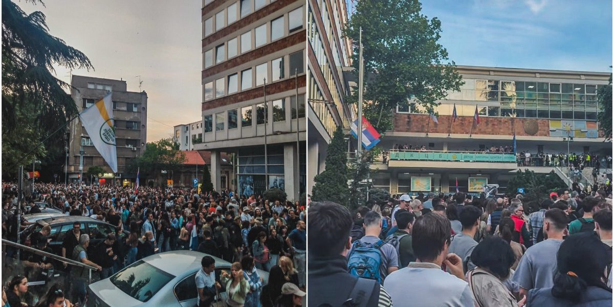 Șofer a intrat cu mașina în protestatari la Belgrad: HAOS total