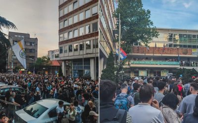 Șofer a intrat cu mașina în protestatari la Belgrad: HAOS total