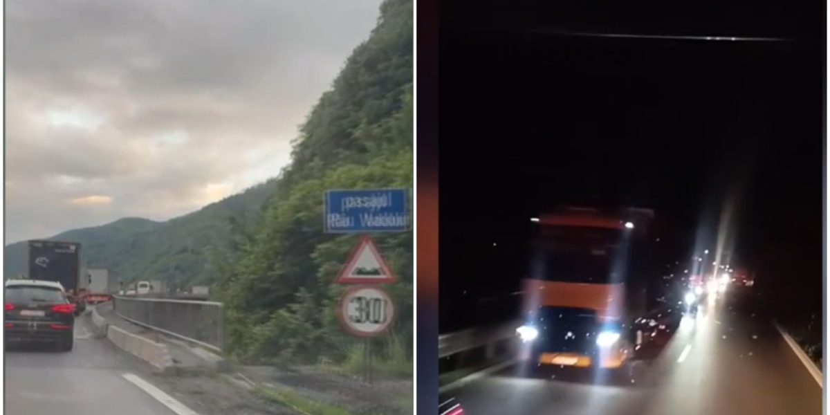Valea Oltului, blocată azi-noapte. Șoferi, ostatici-itumor