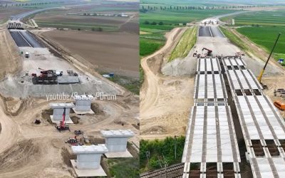 Autostrada A7: Umbrărescu, 1,2 km peste feroviar la Cleja